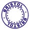 Grunge Textured BRISTOL Round Stamp Seal