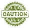 Grunge Textured CAUTION Stamp Seal