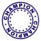 Grunge Textured CHAMPION Round Stamp Seal