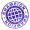 Grunge Textured CHAMPION Stamp Seal