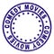 Grunge Textured COMEDY MOVIES Round Stamp Seal
