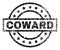 Grunge Textured COWARD Stamp Seal