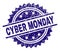 Grunge Textured CYBER MONDAY Stamp Seal