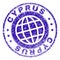 Grunge Textured CYPRUS Stamp Seal