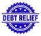 Grunge Textured DEBT RELIEF Stamp Seal