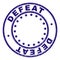 Grunge Textured DEFEAT Round Stamp Seal