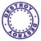 Grunge Textured DESTROY Round Stamp Seal