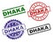 Grunge Textured DHAKA Stamp Seals