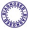 Grunge Textured DIAGNOSED Round Stamp Seal