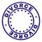 Grunge Textured DIVORCE Round Stamp Seal