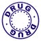 Grunge Textured DRUG Round Stamp Seal