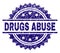 Grunge Textured DRUGS ABUSE Stamp Seal