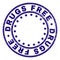 Grunge Textured DRUGS FREE Round Stamp Seal