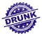 Grunge Textured DRUNK Stamp Seal