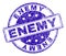 Grunge Textured ENEMY Stamp Seal