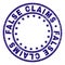 Grunge Textured FALSE CLAIMS Round Stamp Seal