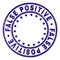 Grunge Textured FALSE POSITIVE Round Stamp Seal