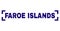 Grunge Textured FAROE ISLANDS Stamp Seal Between Corners