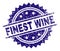 Grunge Textured FINEST WINE Stamp Seal