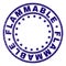 Grunge Textured FLAMMABLE Round Stamp Seal