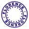 Grunge Textured FLORENCE Round Stamp Seal