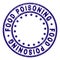 Grunge Textured FOOD POISONING Round Stamp Seal