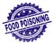 Grunge Textured FOOD POISONING Stamp Seal