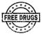 Grunge Textured FREE DRUGS Stamp Seal