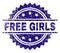 Grunge Textured FREE GIRLS Stamp Seal