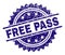 Grunge Textured FREE PASS Stamp Seal