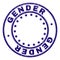 Grunge Textured GENDER Round Stamp Seal