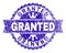 Grunge Textured GRANTED Stamp Seal with Ribbon