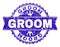 Grunge Textured GROOM Stamp Seal with Ribbon