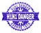 Grunge Textured H1N1 DANGER Stamp Seal with Ribbon