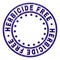 Grunge Textured HERBICIDE FREE Round Stamp Seal