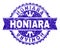 Grunge Textured HONIARA Stamp Seal with Ribbon