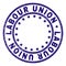 Grunge Textured LABOUR UNION Round Stamp Seal