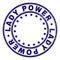 Grunge Textured LADY POWER Round Stamp Seal