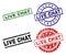 Grunge Textured LIVE CHAT Seal Stamps