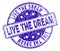 Grunge Textured LIVE THE DREAM Stamp Seal