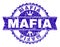 Grunge Textured MAFIA Stamp Seal with Ribbon