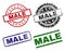 Grunge Textured MALE Seal Stamps