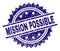 Grunge Textured MISSION POSSIBLE Stamp Seal