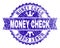 Grunge Textured MONEY CHECK Stamp Seal with Ribbon