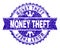 Grunge Textured MONEY THEFT Stamp Seal with Ribbon