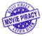 Grunge Textured MOVIE PIRACY Stamp Seal