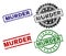 Grunge Textured MURDER Stamp Seals