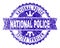 Grunge Textured NATIONAL POLICE Stamp Seal with Ribbon