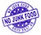 Grunge Textured NO JUNK FOOD Stamp Seal