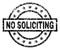 Grunge Textured NO SOLICITING Stamp Seal